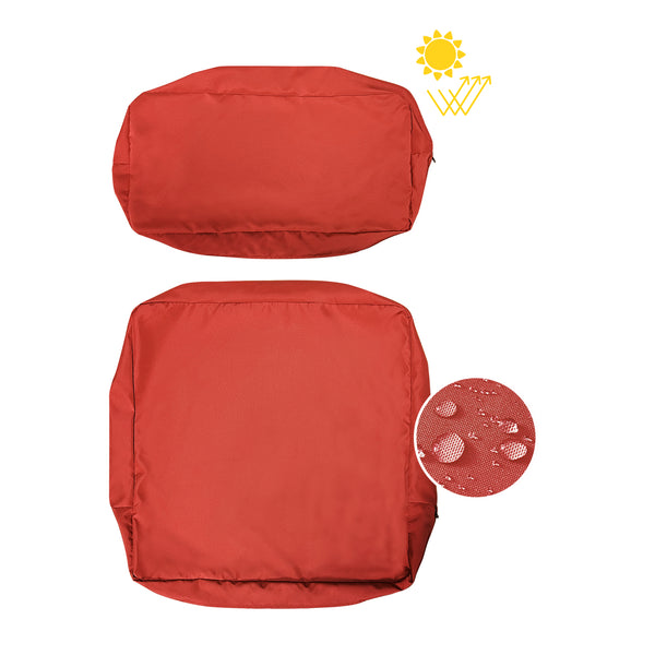 Waterproof Outdoor Cushion Cover Set – 2 -Piece (1 Seats + 1 Pillows)