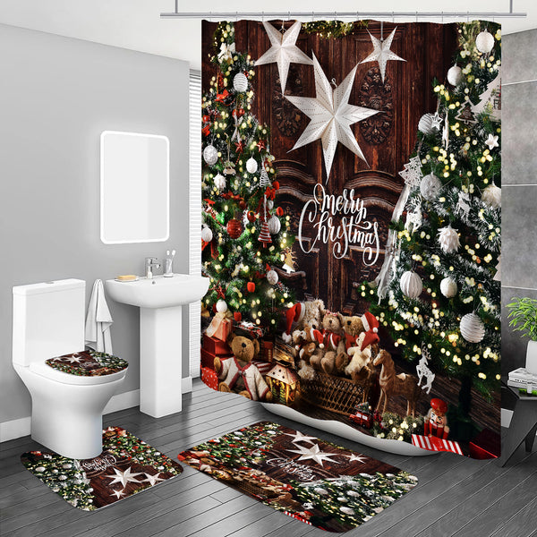 Bear Christmas Shower Curtain