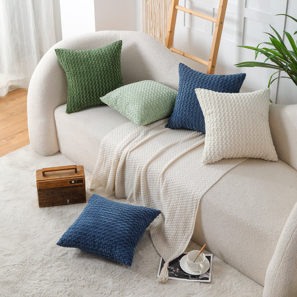Farmhouse Corduroy Pillow Covers – Rustic Boho Cushion Decor (Set of 2)